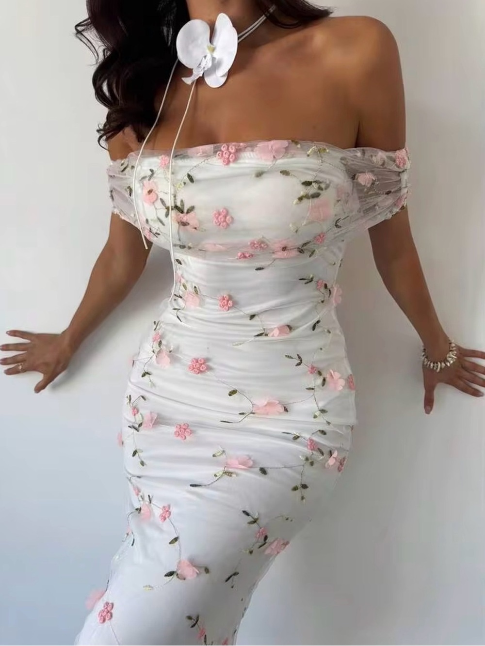 Dress,Spring,Summer,Bridal Shower,Floral - Picture 3 of 8